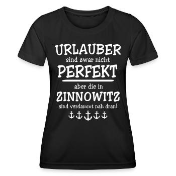 Zinnowitz Sprüche - Frauen Funktions-T-Shirt - Schwarz - Vorne - AI Model Female 172 light (172cm)