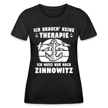 Zinnowitz Sprüche - Frauen Funktions-T-Shirt - Schwarz - Vorne - AI Model Female 172 light (172cm)