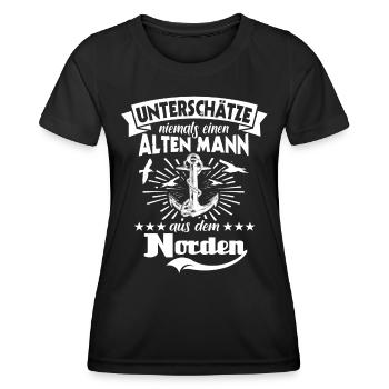 Norden Nordener Norddeutsche - Frauen Funktions-T-Shirt - Schwarz - Vorne - AI Model Female 172 light (172cm)