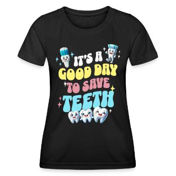 Zahnarzt Zahnpflege Zähne Dentist - Frauen Funktions-T-Shirt - Schwarz - Vorne - AI Model Female 172 light (172cm)