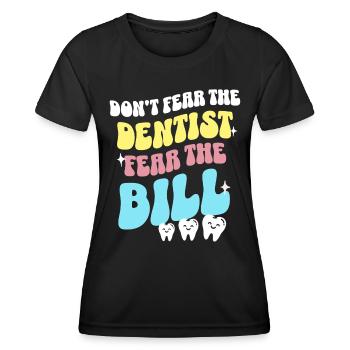 Zahnarzt Zahnpflege Dentist - Frauen Funktions-T-Shirt - Schwarz - Vorne - AI Model Female 172 light (172cm)