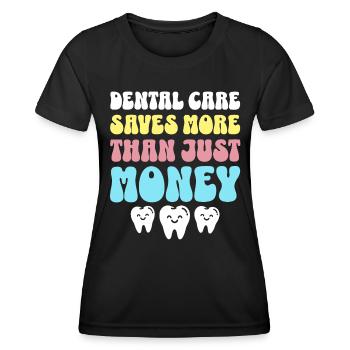 Zahnarzt Dentiste Soins dentaires - T-shirt sport Femme - noir - Devant - AI Model Female 172 light (172cm)