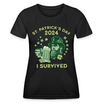 Fête de la Saint-Patrick 2024 - T-shirt sport Femme - noir - Devant - AI Model Female 172 light (172cm)