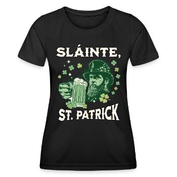 St. Patrick's Day Slainte - Women's Functional T-Shirt - black - Front - AI Model Female 172 light (172cm)