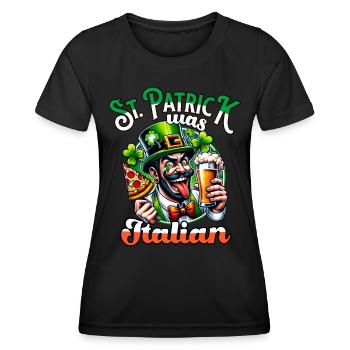 Italiens de la Saint-Patrick - T-shirt sport Femme - noir - Devant - AI Model Female 172 light (172cm)
