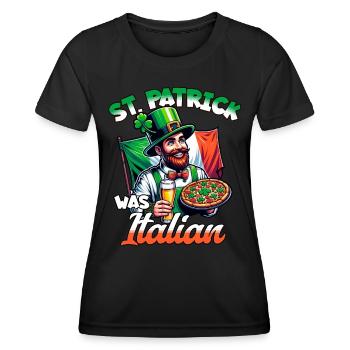 Fête de la Saint-Patrick Italie - T-shirt sport Femme - noir - Devant - AI Model Female 172 light (172cm)