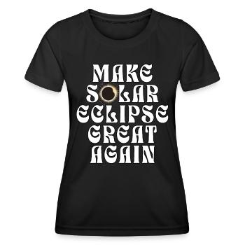 Solar Eclipse 2024 - Women's Functional T-Shirt - black - Front - AI Model Female 172 light (172cm)