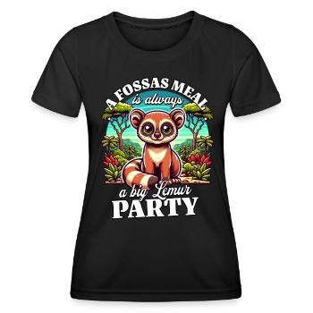 Fossa Madagascar - T-shirt sport Femme - noir - Devant - AI Model Female 172 light (172cm)
