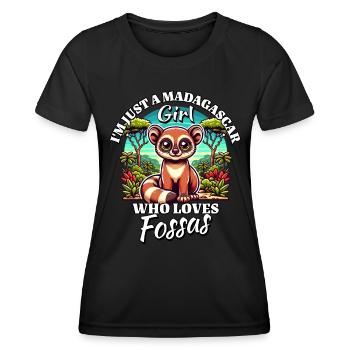 Fille Aime Fossas - T-shirt sport Femme - noir - Devant - AI Model Female 172 light (172cm)