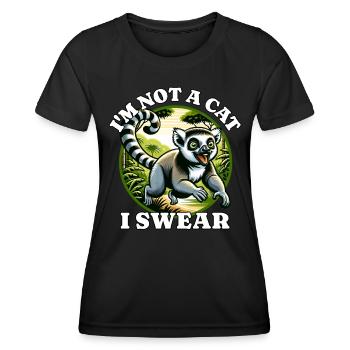 Lustige Lemur Sprüche - Frauen Funktions-T-Shirt - Schwarz - Vorne - AI Model Female 172 light (172cm)