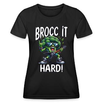 Broccoli Vegetarian - Women's Functional T-Shirt - black - Front - AI Model Female 172 light (172cm)