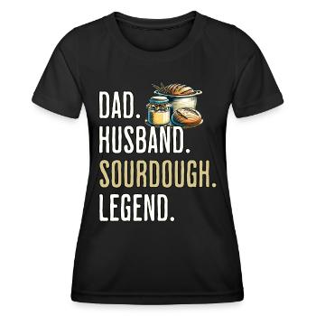 Sourdough Dad - Women's Functional T-Shirt - black - Front - AI Model Female 172 light (172cm)