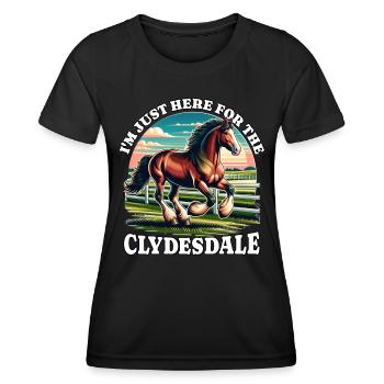Clydesdale Pferd Reiter - Frauen Funktions-T-Shirt - Schwarz - Vorne - AI Model Female 172 light (172cm)