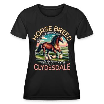 Clydesdale - Frauen Funktions-T-Shirt - Schwarz - Vorne - AI Model Female 172 light (172cm)