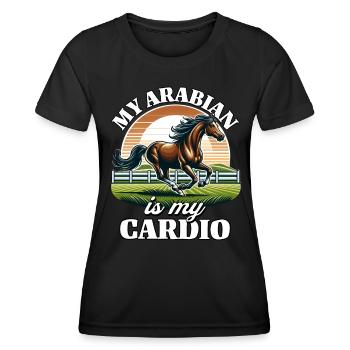 Araber Cardio - Frauen Funktions-T-Shirt - Schwarz - Vorne - AI Model Female 172 light (172cm)