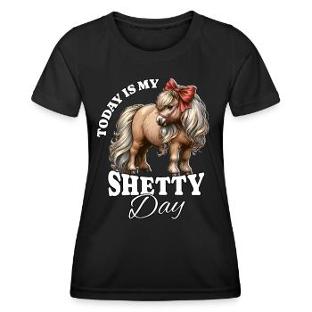 Shetland Pony - Women's Functional T-Shirt - black - Front - AI Model Female 172 light (172cm)
