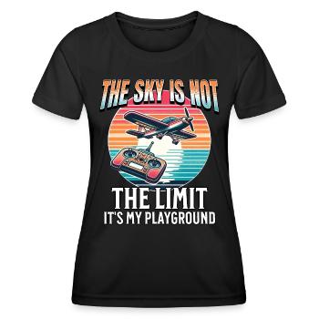 RC Airplane - Women's Functional T-Shirt - black - Front - AI Model Female 172 light (172cm)
