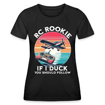 Maquette d’avion Maquette d’avion RC Avion - T-shirt sport Femme - noir - Devant - AI Model Female 172 light (172cm)