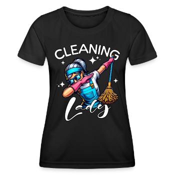 Femme de ménage - T-shirt sport Femme - noir - Devant - AI Model Female 172 light (172cm)