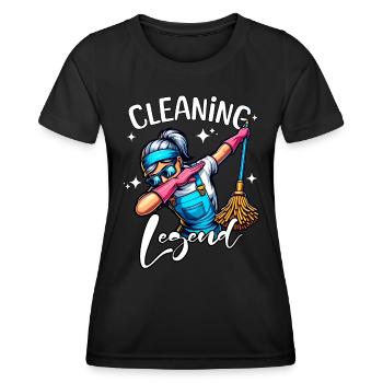 Reinigungskraft Legende - Frauen Funktions-T-Shirt - Schwarz - Vorne - AI Model Female 172 light (172cm)
