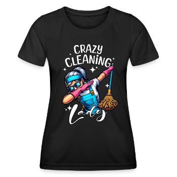 Femme de ménage - T-shirt sport Femme - noir - Devant - AI Model Female 172 light (172cm)