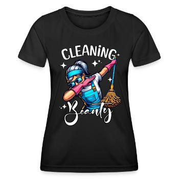 Femme de ménage - T-shirt sport Femme - noir - Devant - AI Model Female 172 light (172cm)