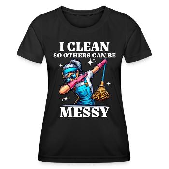Cleaner - Women's Functional T-Shirt - black - Front - AI Model Female 172 light (172cm)