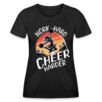 Cheerleader Sayings - Women's Functional T-Shirt - black - Front - AI Model Female 172 light (172cm)