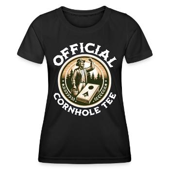 Cornhole - T-shirt sport Femme - noir - Devant - AI Model Female 172 light (172cm)