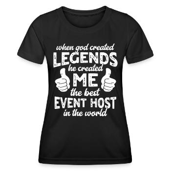 Best Event Host Legend - Women's Functional T-Shirt - black - Front - AI Model Female 172 light (172cm)