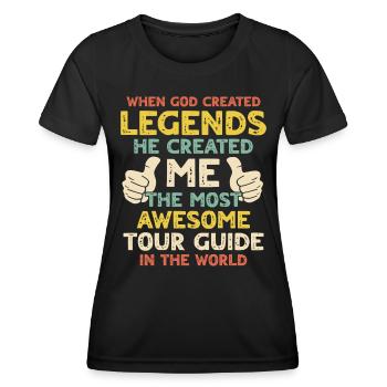 Tour Guide - Women's Functional T-Shirt - black - Front - AI Model Female 172 light (172cm)