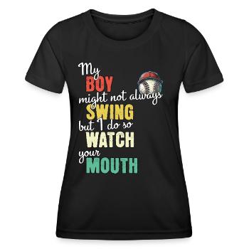 Baseball - Women's Functional T-Shirt - black - Front - AI Model Female 172 light (172cm)