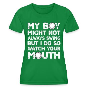 Garçon de baseball - T-shirt sport Femme - vert - Devant - AI Model Female 172 dark (172cm)