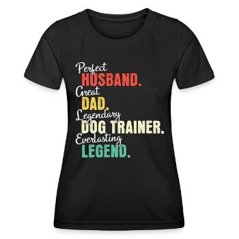 Dog Trainer Dad - Women's Functional T-Shirt - black - Front - AI Model Female 172 light (172cm)