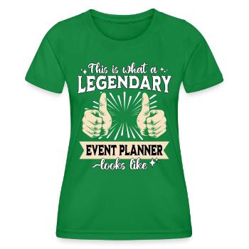 Planificateur d’événements légendaire - T-shirt sport Femme - vert - Devant - AI Model Female 172 dark (172cm)