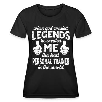 Bester Personal Trainer Legende - Frauen Funktions-T-Shirt - Schwarz - Vorne - AI Model Female 172 light (172cm)