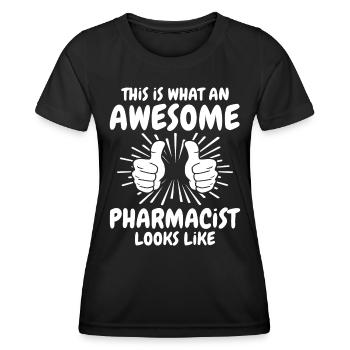 Pharmacist - Women's Functional T-Shirt - black - Front - AI Model Female 172 light (172cm)