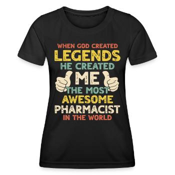 Pharmacist - Women's Functional T-Shirt - black - Front - AI Model Female 172 light (172cm)