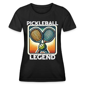 Légende du pickleball - T-shirt sport Femme - noir - Devant - AI Model Female 172 light (172cm)