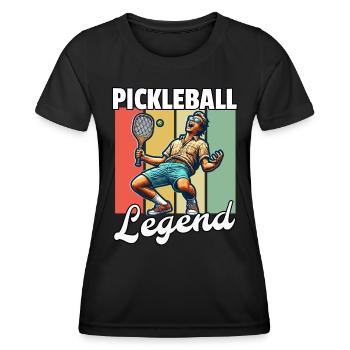 Légende du pickleball Hommes - T-shirt sport Femme - noir - Devant - AI Model Female 172 light (172cm)
