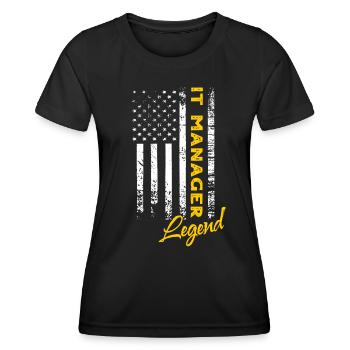 IT Manager Legende - Frauen Funktions-T-Shirt - Schwarz - Vorne - AI Model Female 172 light (172cm)