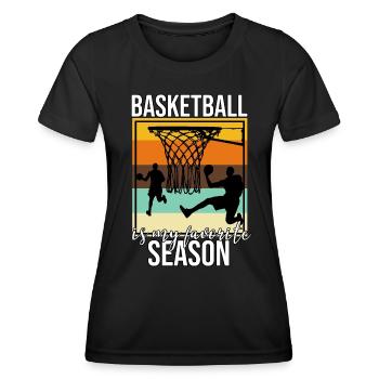 Lustiger Basketball Spruch - Frauen Funktions-T-Shirt - Schwarz - Vorne - AI Model Female 172 light (172cm)