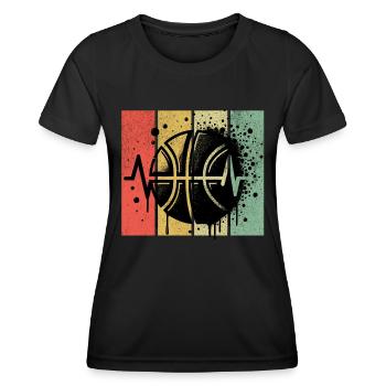 Basketball Retro - Women's Functional T-Shirt - black - Front - AI Model Female 172 light (172cm)