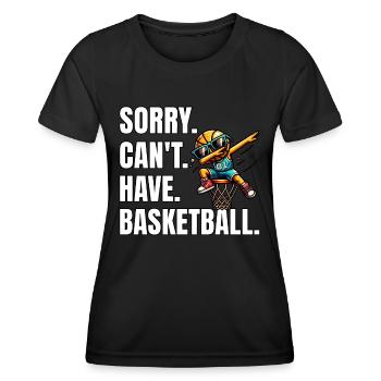 Lustiger Basketball Spruch - Frauen Funktions-T-Shirt - Schwarz - Vorne - AI Model Female 172 light (172cm)