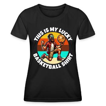Basket-ball - T-shirt sport Femme - noir - Devant - AI Model Female 172 light (172cm)