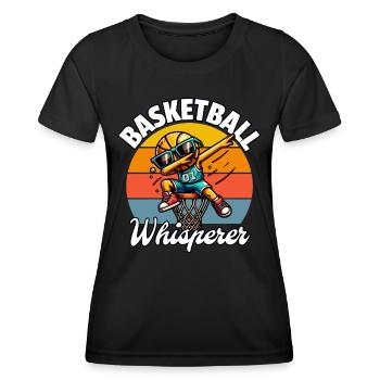 Basketball Whisperer - Frauen Funktions-T-Shirt - Schwarz - Vorne - AI Model Female 172 light (172cm)