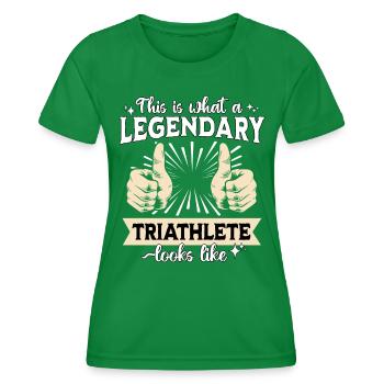Legendary Triathlete - Women's Functional T-Shirt - kelly green - Front - AI Model Female 172 dark (172cm)