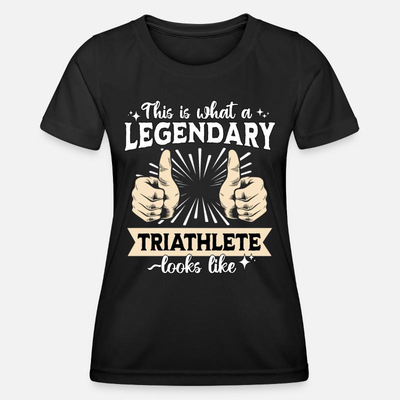 Legendary Triathlete - Women's Functional T-Shirt - black