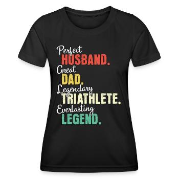 Triathlete Dad - Women's Functional T-Shirt - black - Front - AI Model Female 172 light (172cm)