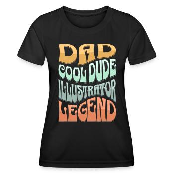 Papa Illustrator - Women's Functional T-Shirt - black - Front - AI Model Female 172 light (172cm)